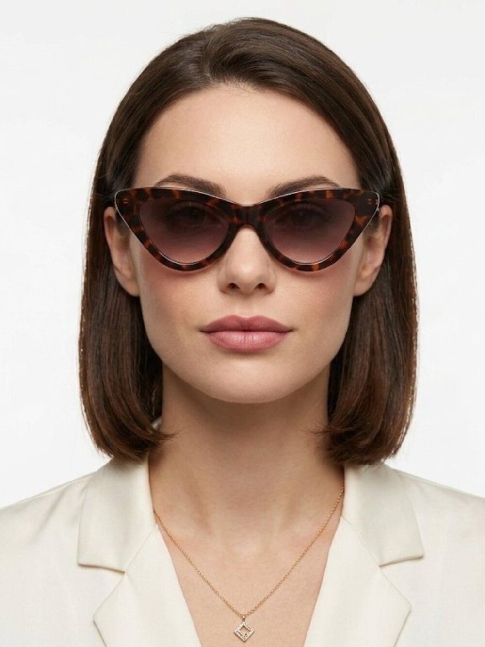 New York & Company Women's Womens Tortoise Cat Eye Sunglasses NWT